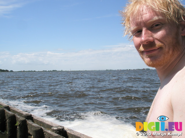 JT00985 Marijn at lake 'De Fluezen' from Indijk, The Netherlands